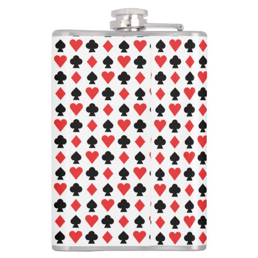 Vier Kartenformen Muster Flachmann (Rückseite)