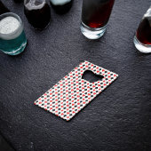 Vier Kartenformen Muster Geldbeutel Flaschenöffner