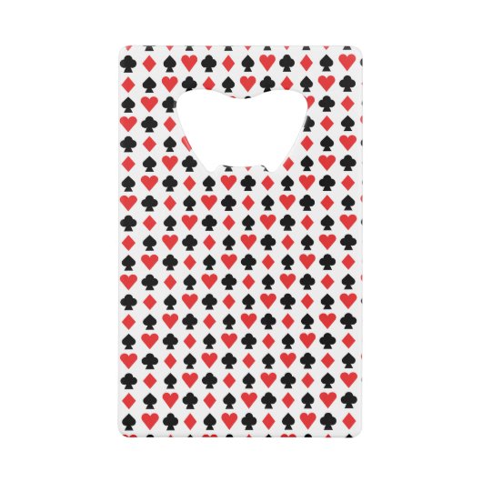 Vier Kartenformen Muster Geldbeutel Flaschenöffner (Vorderseite)