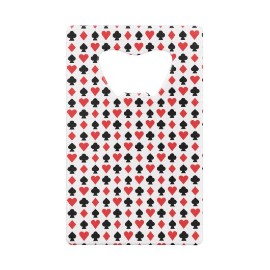 Vier Kartenformen Muster Geldbeutel Flaschenöffner (Rückseite)