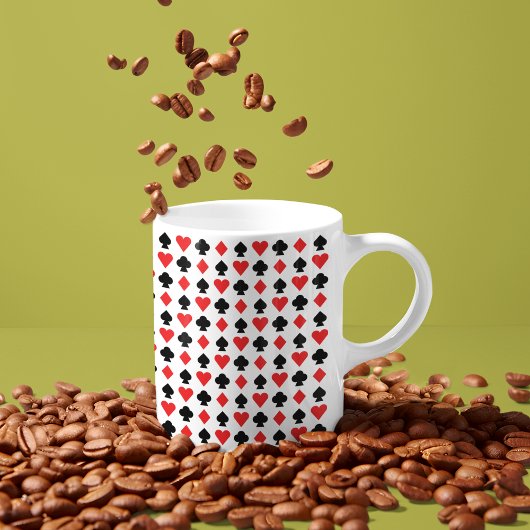 Vier Kartenformen Muster Kaffeetasse