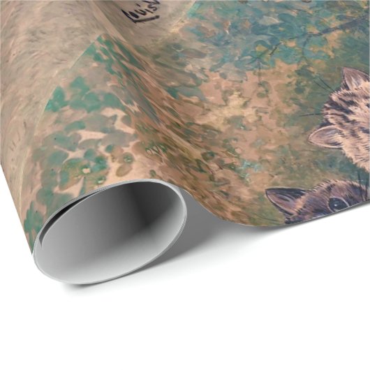 Vier Kätzchen, Louis Wain Geschenkpapier (Rolleneckpunkt)