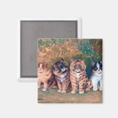 Vier Kätzchen, Louis Wain Magnet (Vorderseite/Rückseite)