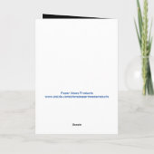 Vier Katzen im Mondlicht 5" x 7" Grußkarte Karte (Rückseite)