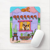 Vier Katzen in einem Lila Adobe House Mousepad (Mit Mouse)