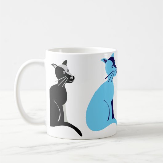 vier Katzen Kaffeetasse (Links)