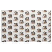 Vier Kavalier King Charles Spaniels in Blume  Stoff (Fat Quarter (45,7 x 55,9 cm))