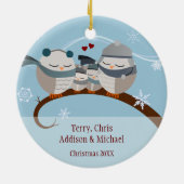 Vier Keepake-Ornament-Familie Keramik Ornament (Hinten)