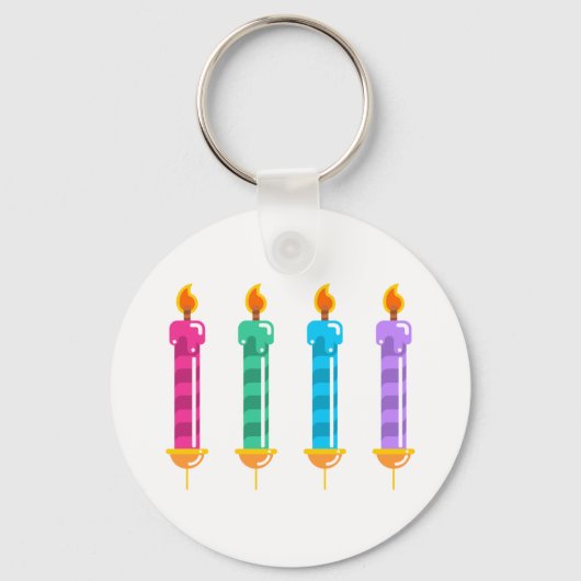 Vier Kerzen Lichtflame Schlüsselanhänger (Vorderseite)