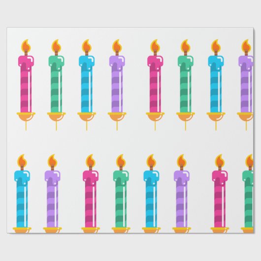 Vier Kerzen-Papier für leichte Flammen Geschenkpapier (Flach)