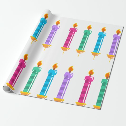 Vier Kerzen-Papier für leichte Flammen Geschenkpapier (Ungerollt)