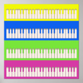 Vier Keyboards Pop Art Poster (Vorne)