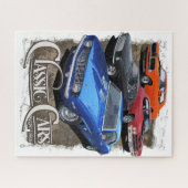 Vier klassische Autos Jigsaw Puzzle (Horizontal)