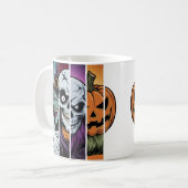 vier klassische Halloween-Charaktere. Kaffeetasse (Vorderseite Links)