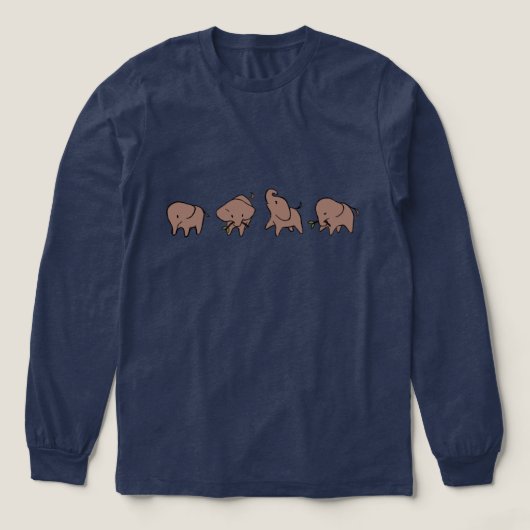 Vier kleine Elefanten Tri-Blend Shirt (Design Vorderseite)