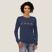Vier kleine Elefanten Tri-Blend Shirt (Volle Vorderseite)