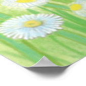 Vier kleine Igel auf der Wiese Poster (Ecke)