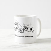 Vier kleine Kuchen der Apokalypse-Tasse Kaffeetasse (VorderseiteRechts)