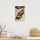 Vier kleine Mädchen auf einem Schlitten Poster (Küche)