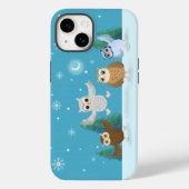 Vier kleine Owls gehen Ice-Skaten Case-Mate iPhone Hülle (Rückseite)