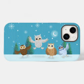 Vier kleine Owls gehen Ice-Skaten Case-Mate iPhone Hülle (Rückseite (Horizontal))
