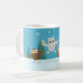 Vier kleine Owls gehen Ice-Skaten Kaffeetasse (Vorderseite Links)