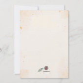 Vier kleine Vögel Einladung (Rückseite)