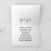 Vier kleine Vögel Karte (Innenseite)