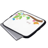 Vier kleine Vögel Laptopschutzhülle (Vorne Knopf)