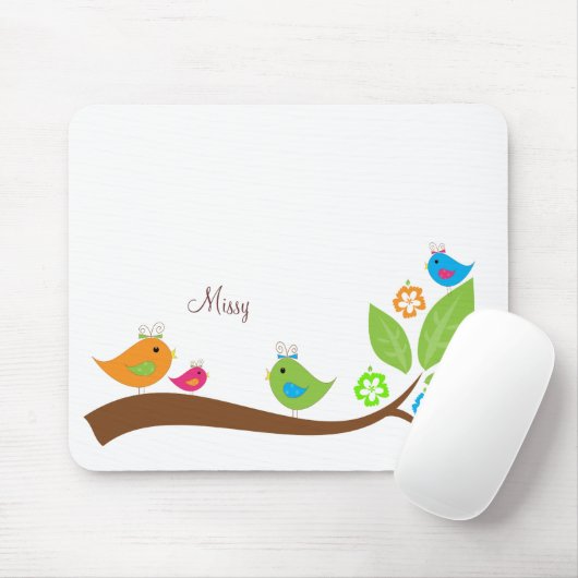Vier kleine Vögel Mousepad (Mit Mouse)
