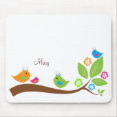 Vier kleine Vögel Mousepad (Vorne)