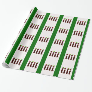 Vier kleines Dackel-Weihnachtsverpackungs-Papier Geschenkpapier
