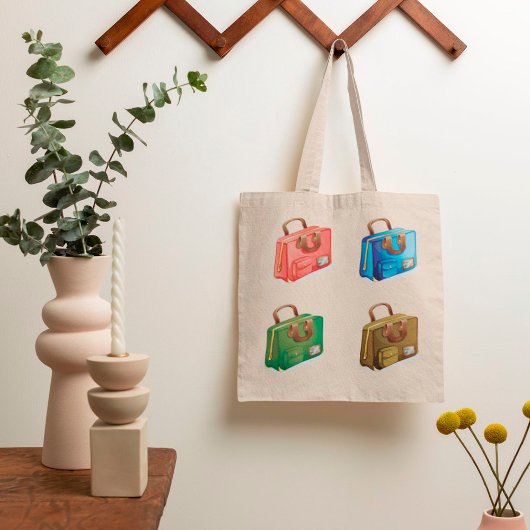 Vier Koffer Totbeutel Tragetasche