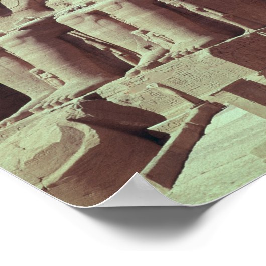 Vier kolossale Figuren des Königs Poster (Ecke)