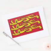 VIER königliches Banner in England Rechteckiger Aufkleber (Umschlag)