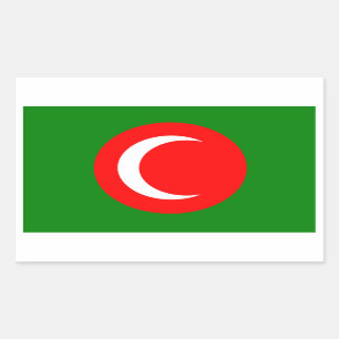 VIER Königreich Kurdistan Flag (1922-1924, 1925) Rechteckiger Aufkleber