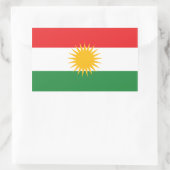 VIER Kurdistan Rechteckiger Aufkleber (Tasche)