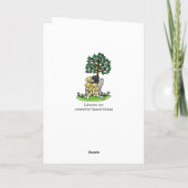 Vier Labradoren in ihrem Garten Karte (Rückseite)