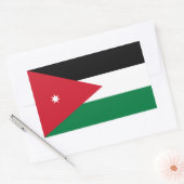 VIER Landesflagge Jordaniens Rechteckiger Aufkleber (Umschlag)