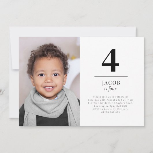 Vier Landschaft Foto Einladung (Vorderseite)