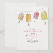 Vier Laternen Einladung (Vorne/Hinten)