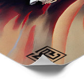 Vier laufende Windhunde Poster (Ecke)