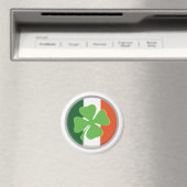 Vier Leaf Clover und irische Flaggenfarben Magnet (In Situ (Geschirrspüler))