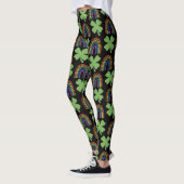 Vier leaf Clovers and Rainbows Pattern Leggings (Links)