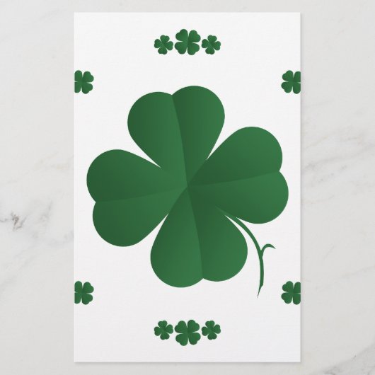 Vier Leaf Clovers Briefpapier (Vorderseite)