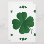 Vier Leaf Clovers Briefpapier (Vorne/Hinten)
