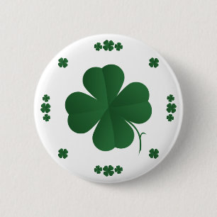 Vier Leaf Clovers Button