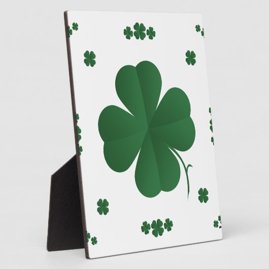 Vier Leaf Clovers Fotoplatte (Seite)