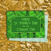 Vier Leaf Clovers Happy St Paddys Day Card Einladung
