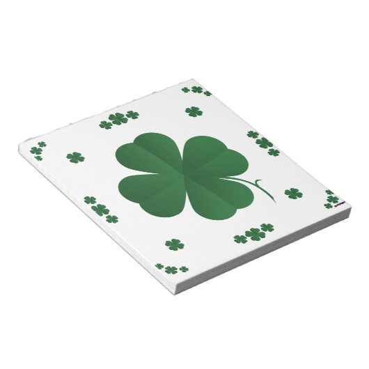 Vier Leaf Clovers Notizblock (angewinkelt)